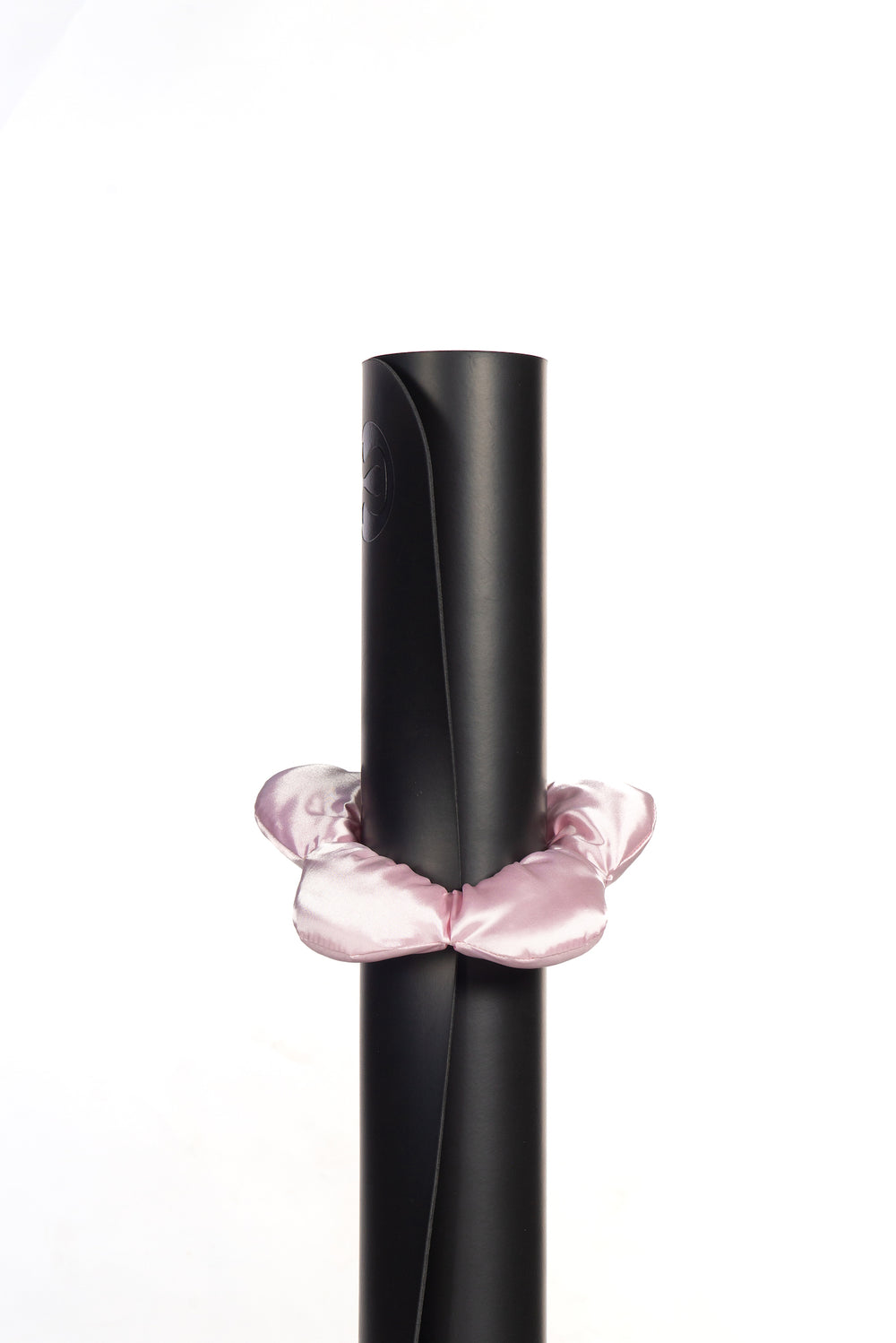 ) yoga mat scrunchie keeping mat neatly rolled – MatBloom
2) pink mat carrier – silk strap alternative
3) cobalt blue yoga mat scrunchie – flower shaped
4) pilates mat scrunchie – made in Canada
5) luxury silk yoga mat carrier – no buckle